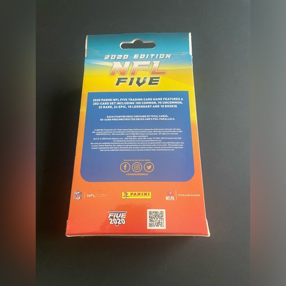Panini 2020 Edition NFL Five Trading Card Game Sealed Hanger Box - Picture 2 of 7